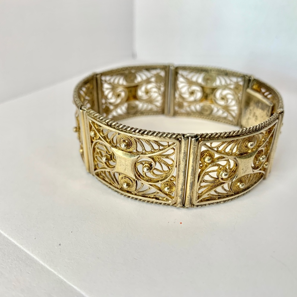 1920's vintage Green Acres style halloween Sterling Silver with gold tone